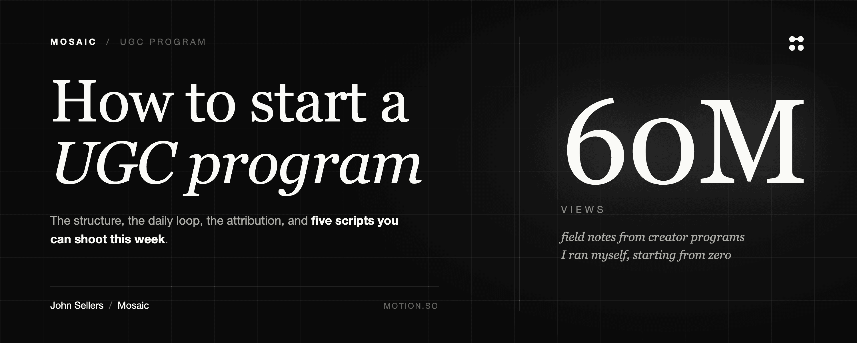 How to Start a UGC Program